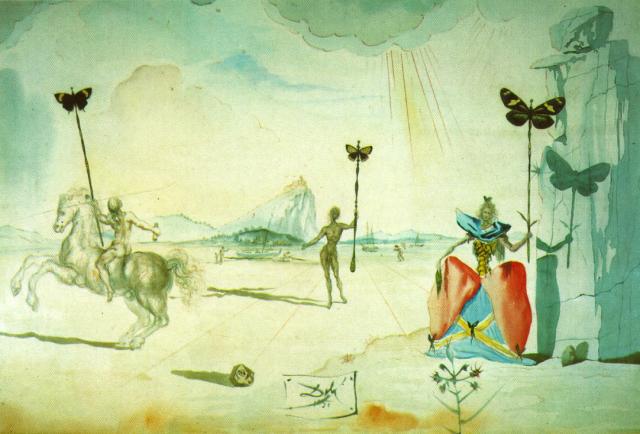 Landscape with Cavalier and Gala (1951).