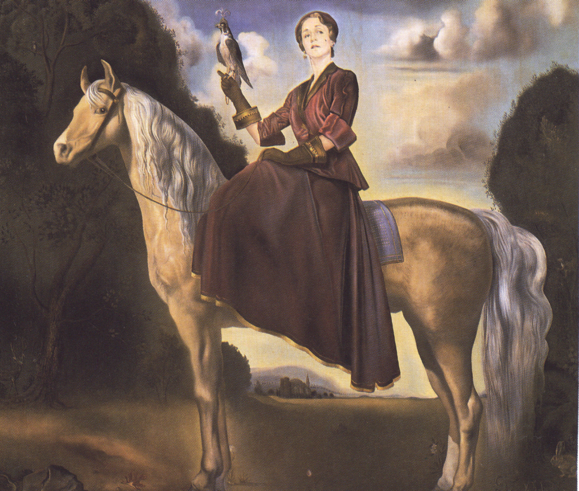Equestrian Fantasy Portrait of Lady Dunn (1954).