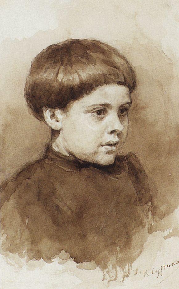 Portrait of O. V. Surikova (1885).