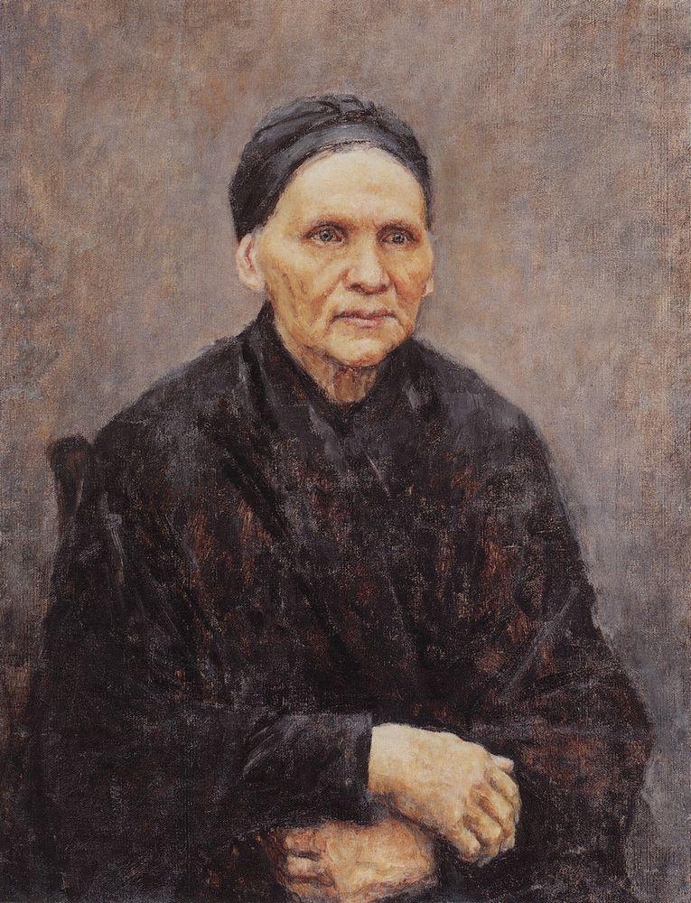Portrait of P. F. Surikova (Artist's Mother) (1887).