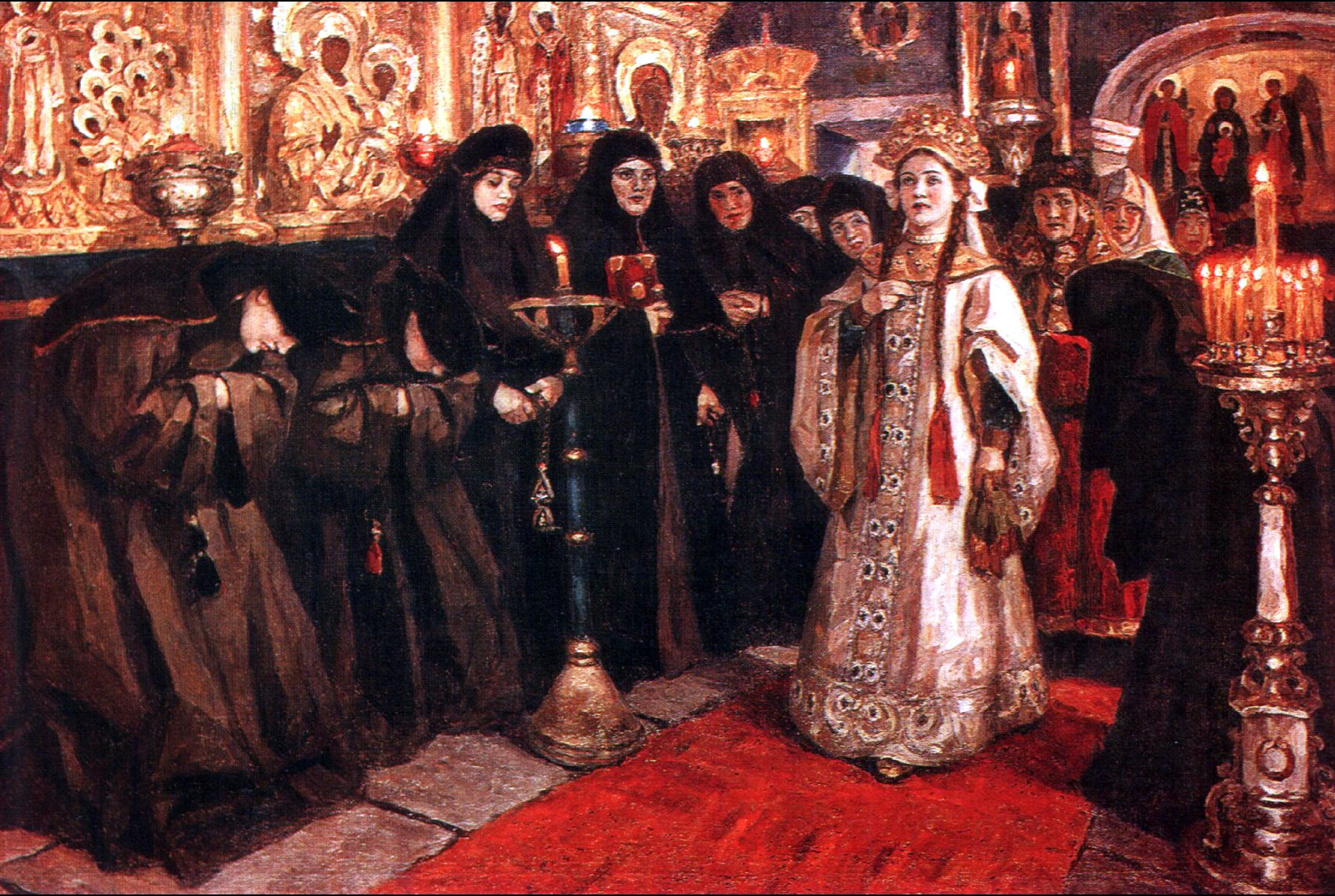 Tsarevna's visit of nunnery (1912).