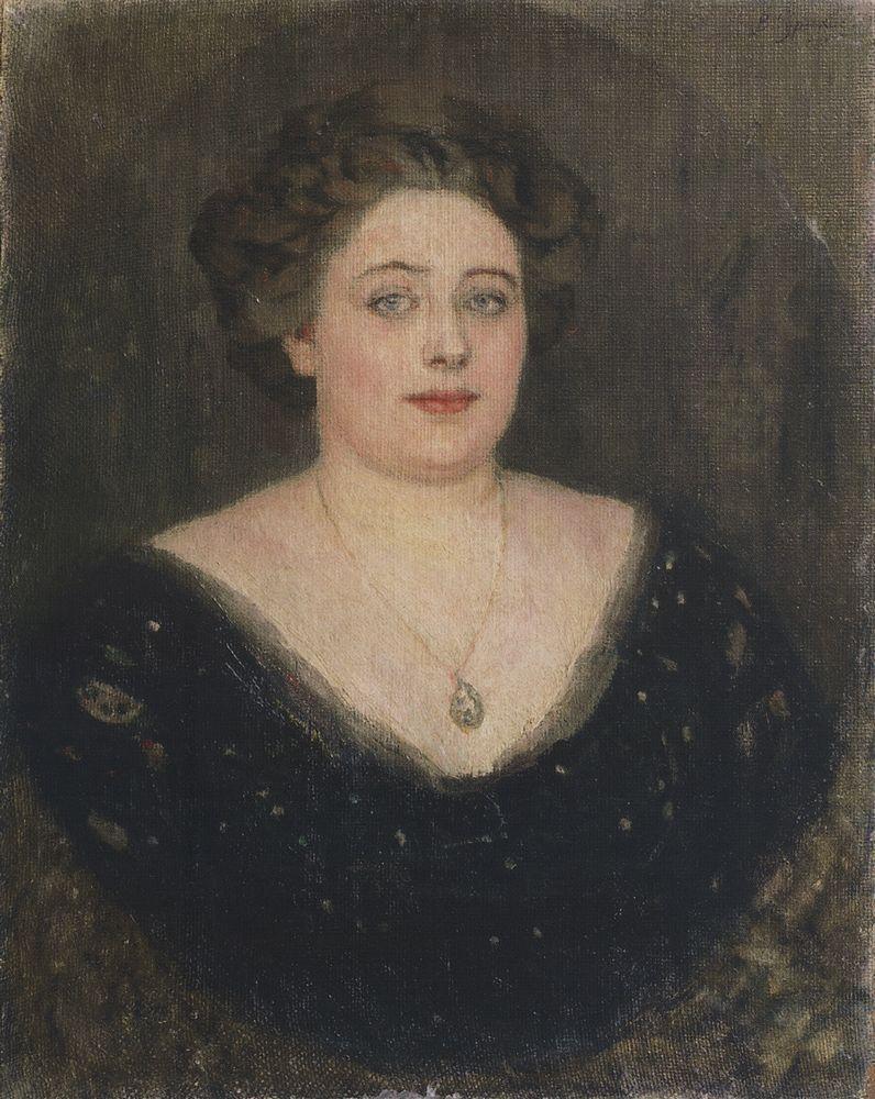 Portrait of M. Velichkina, nee Baroness von Klodt Yurgensburg (1914).