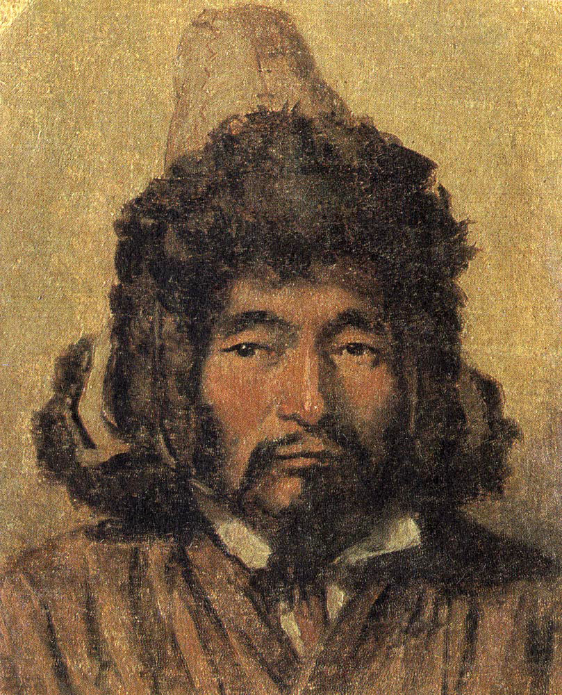 Kazakh with fur hat (1867).