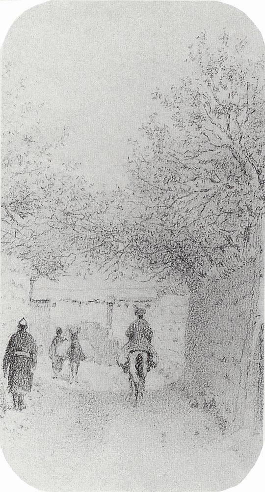 Street in the village Hodzhagent (1868).