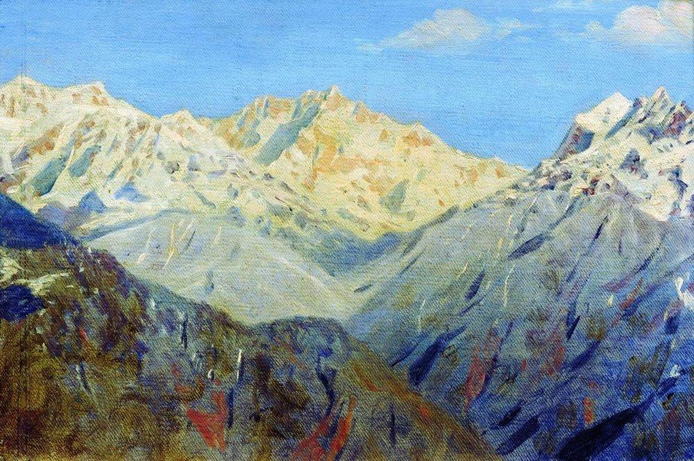 Himalayas. The main peak (1875).