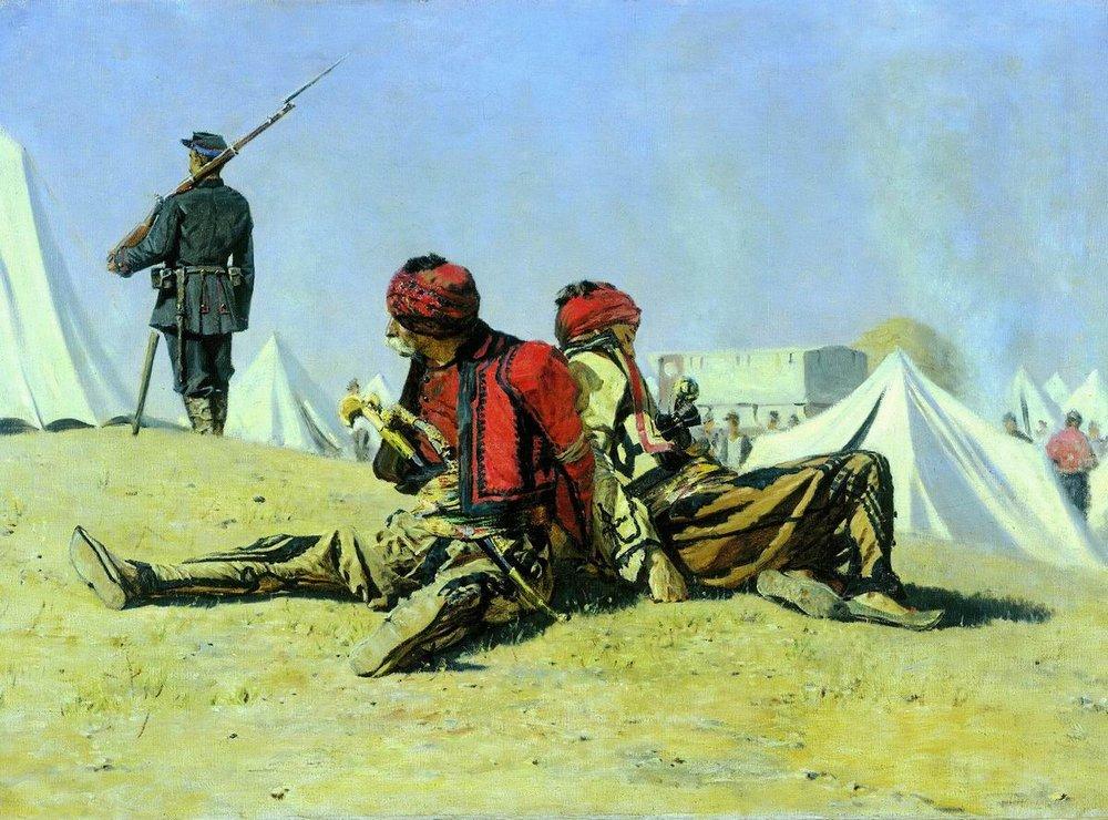 Two hawks (Bashi-bazouk) (1879).