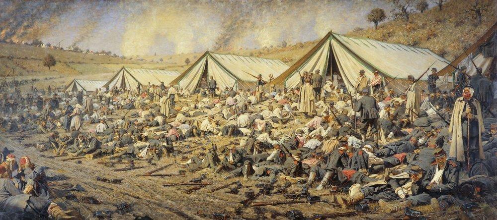 After the attack. Dressing station near Plevna (1881).