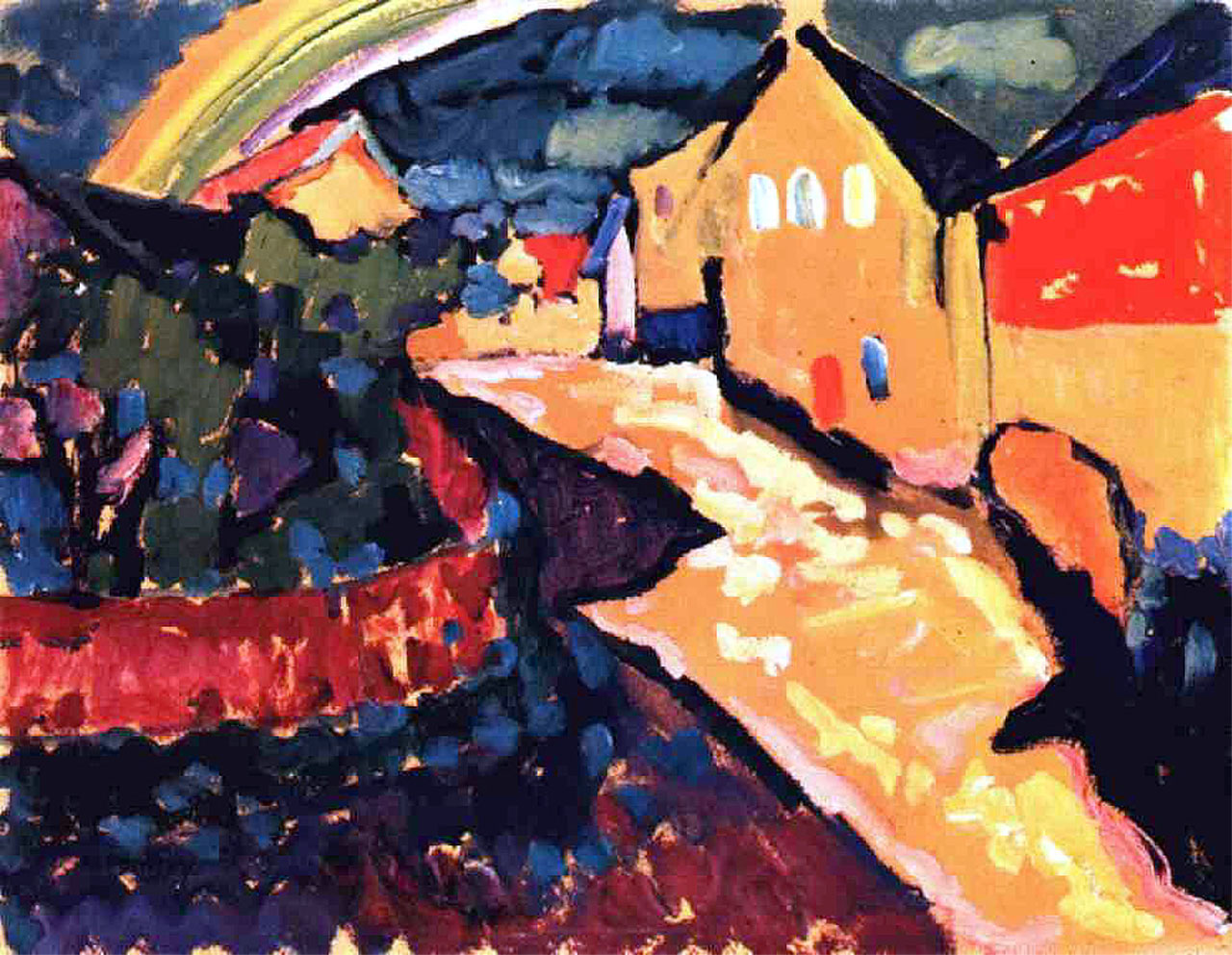 Murnau with rainbow (1909).