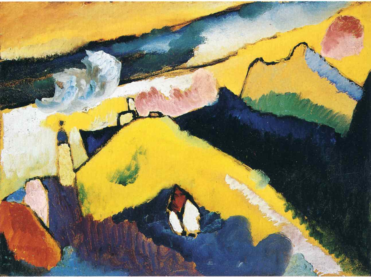 Mountain landscape with church (1910).