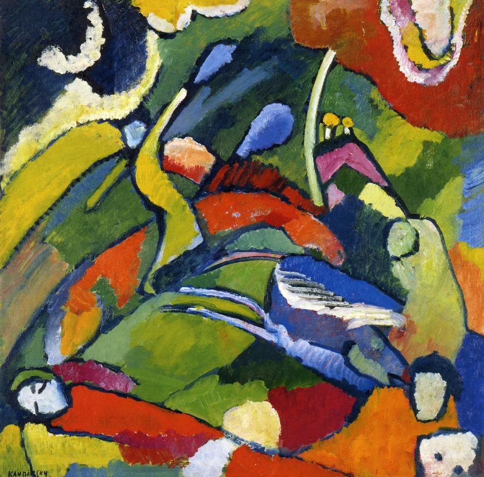 Two riders and reclining figure (1910).