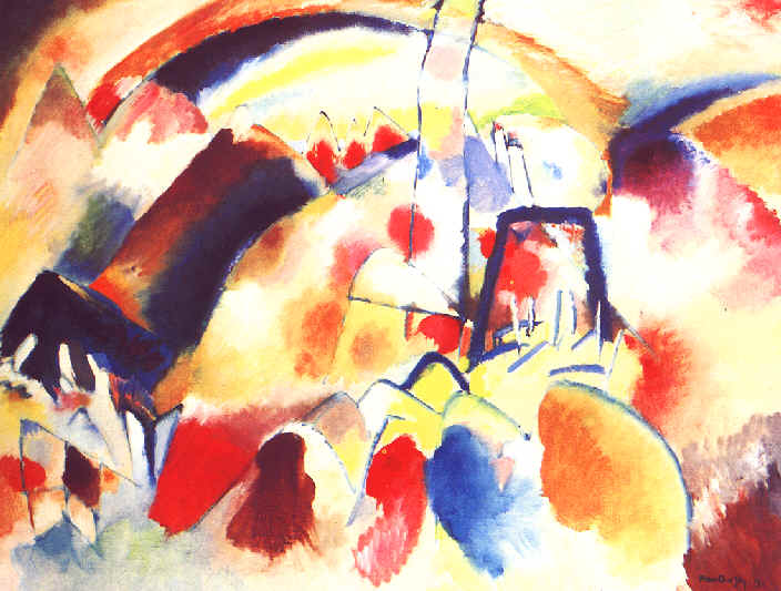 Landscape with red spots (1913).