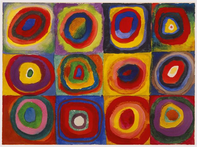 Color Study: Squares with Concentric Circles (1913).