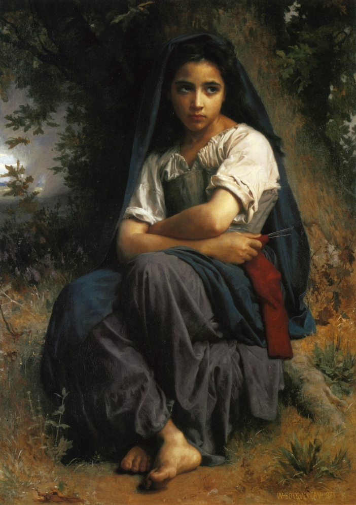 The Little Knitter (1875).