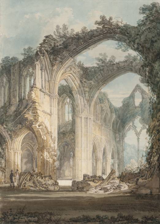 Tintern Abbey. The Crossing and Chancel, Looking Towards the East Window (1794).